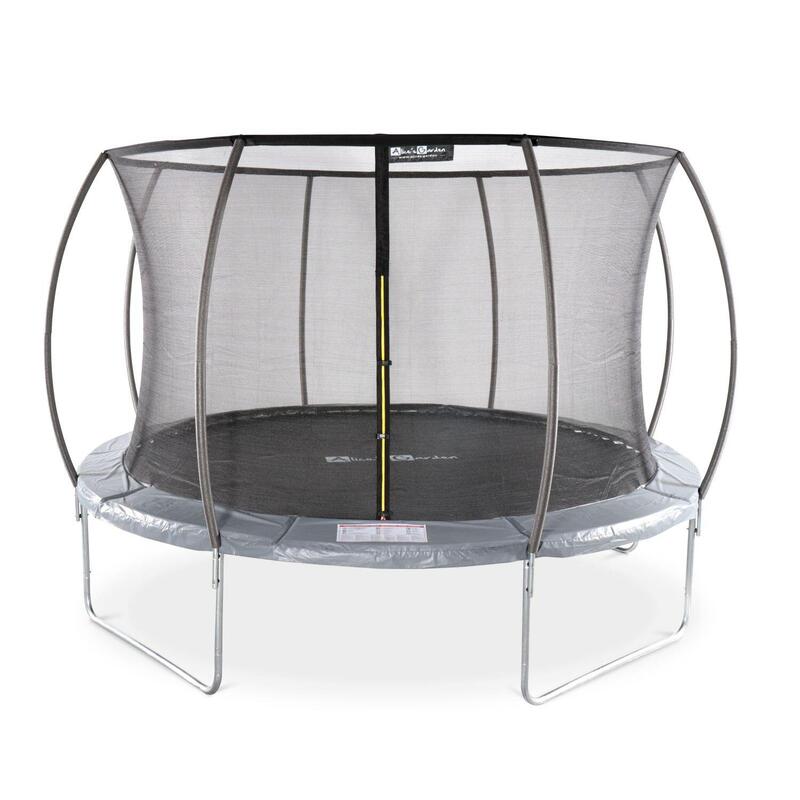 Trampoline rond  370cm gris avec filet intérieur - Saturne Inner – trampoline