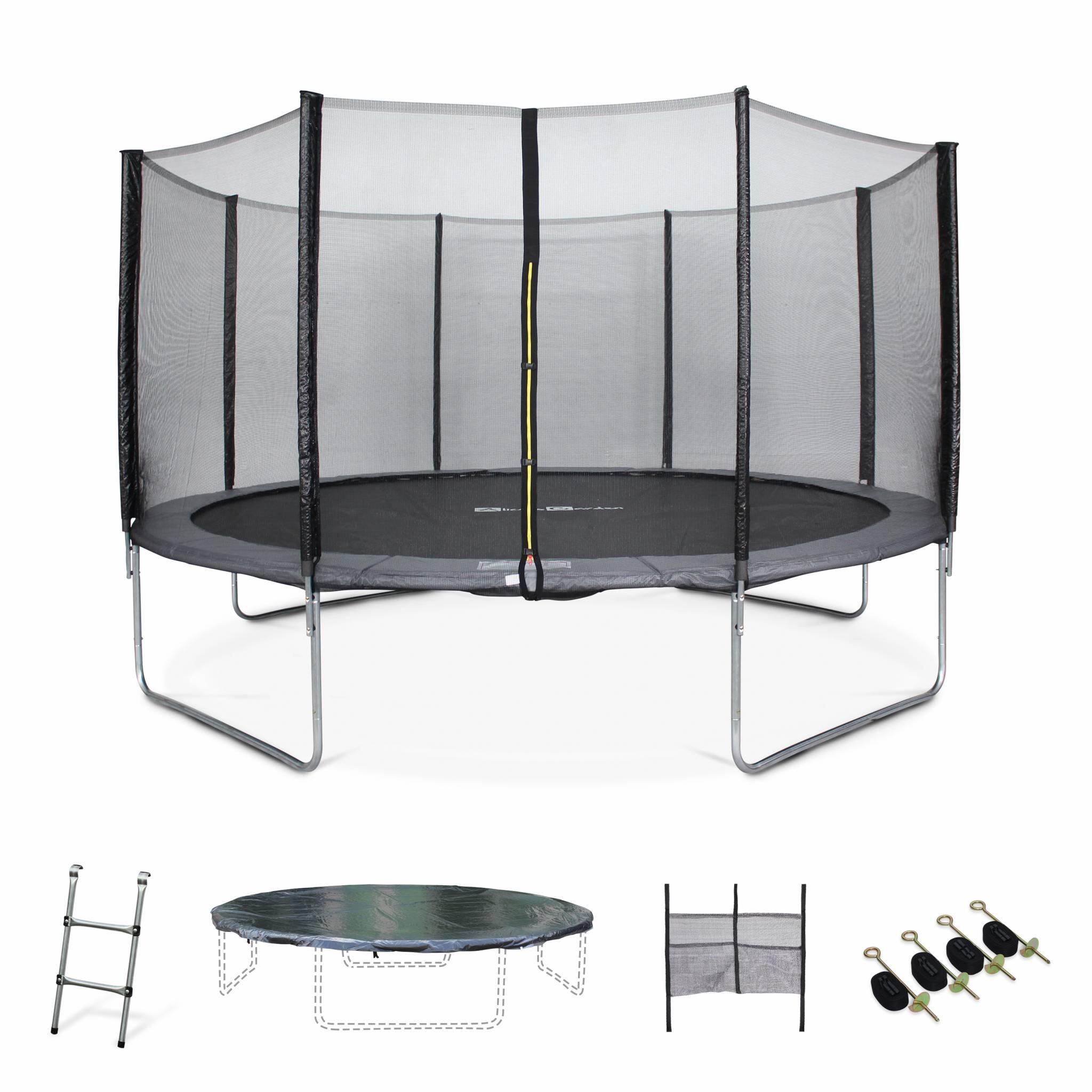 SWEEEK Trampolín con pack de accesorios de 430cm, Gris