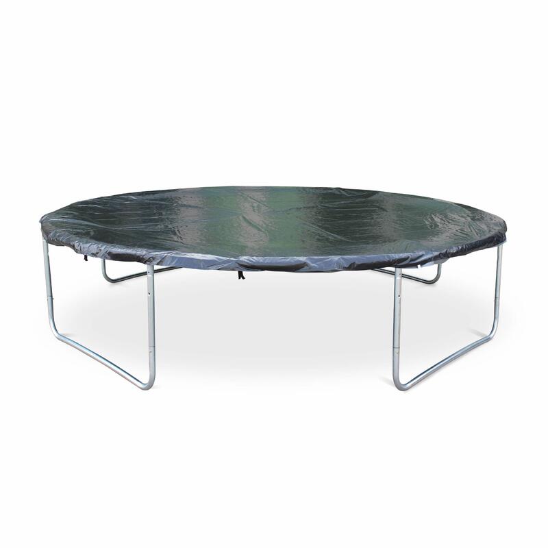 Trampolino rotondo Ø 370cm grigio - Saturne Inner XXL – trampolino da giardino