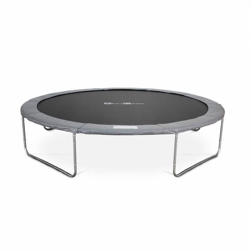 Trampoline 400cm -  Mercure gris avec son filet de protection - Trampoline de