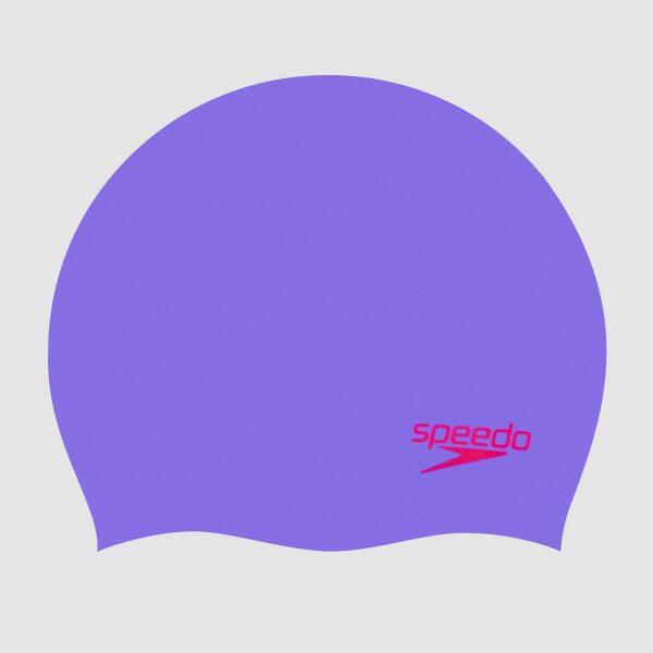 SPEEDO Speedo Moulded Silicone Cap, Purple