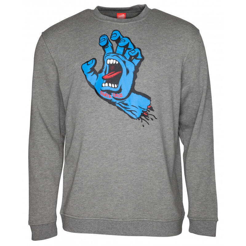 SWEAT HOMME SCREAMING HAND DARK HEATHER