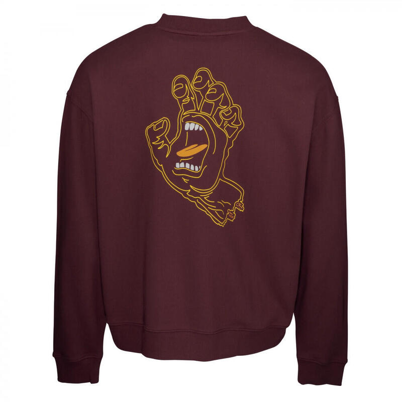 SWEAT HOMME VOID HAND CREW BURGUNDY