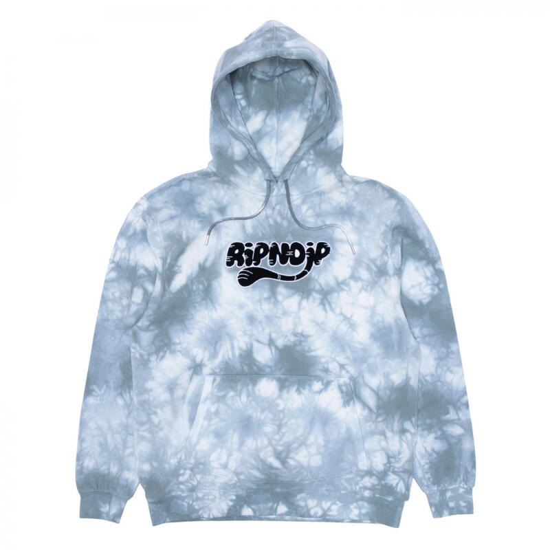 SWEAT HOMME RIPNTAIL HOODIE GREY LIGHNING WASH