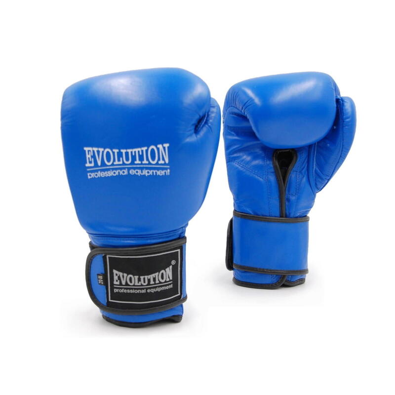 Rękawice bokserskie ze skóry naturalnej PRO+ Blue