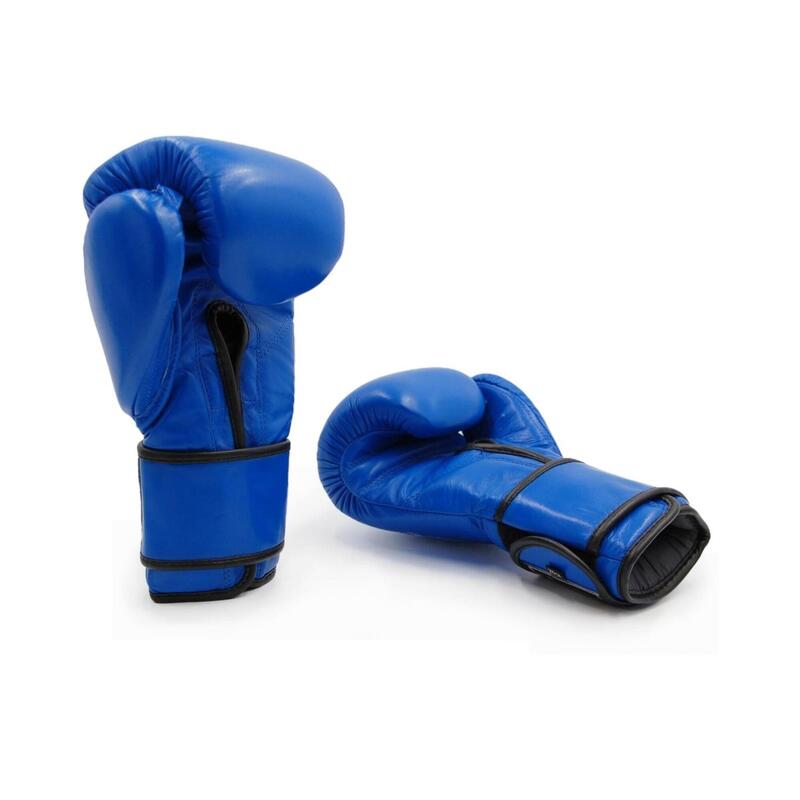 Rękawice bokserskie ze skóry naturalnej PRO+ Blue
