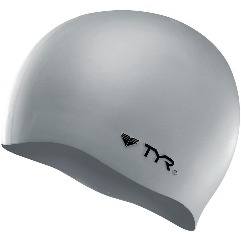 TYR TYR Wrinkle Free Silicone Swim Caps Silver