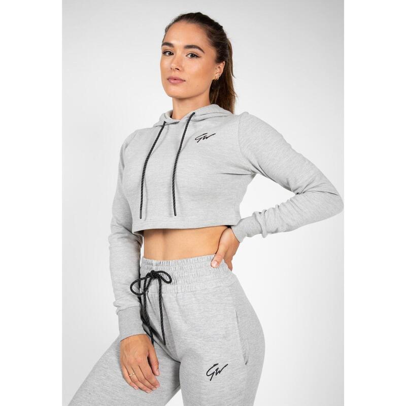 Crop-Top-Hoodie - Pixley - Grau