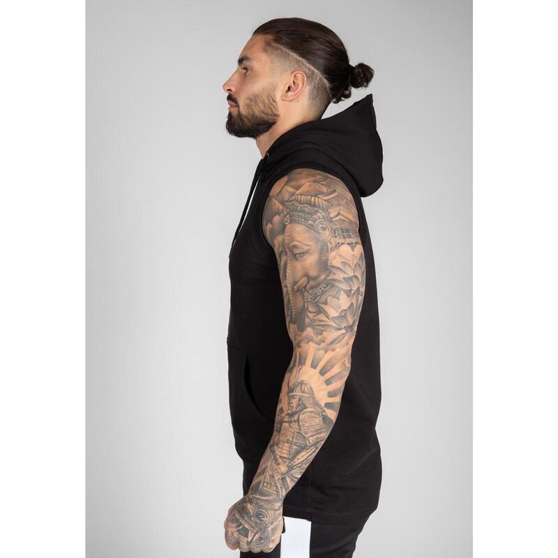 Lincoln Sleeveless Hoodie - Black