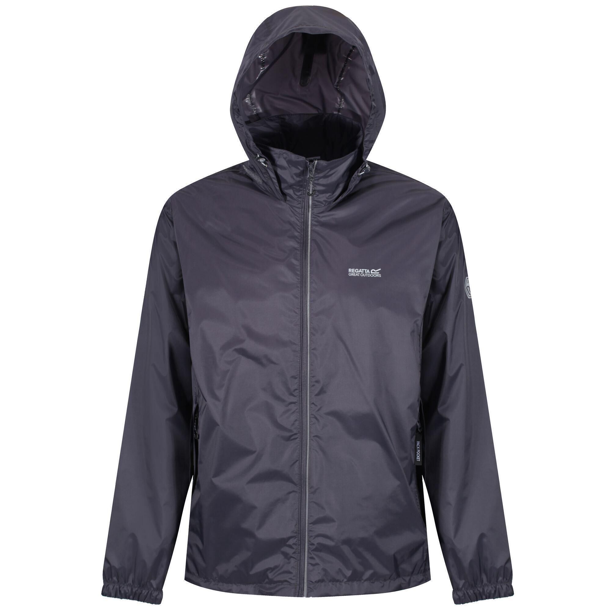 REGATTA Mens Lyle IV Waterproof Hooded Jacket (Iron)