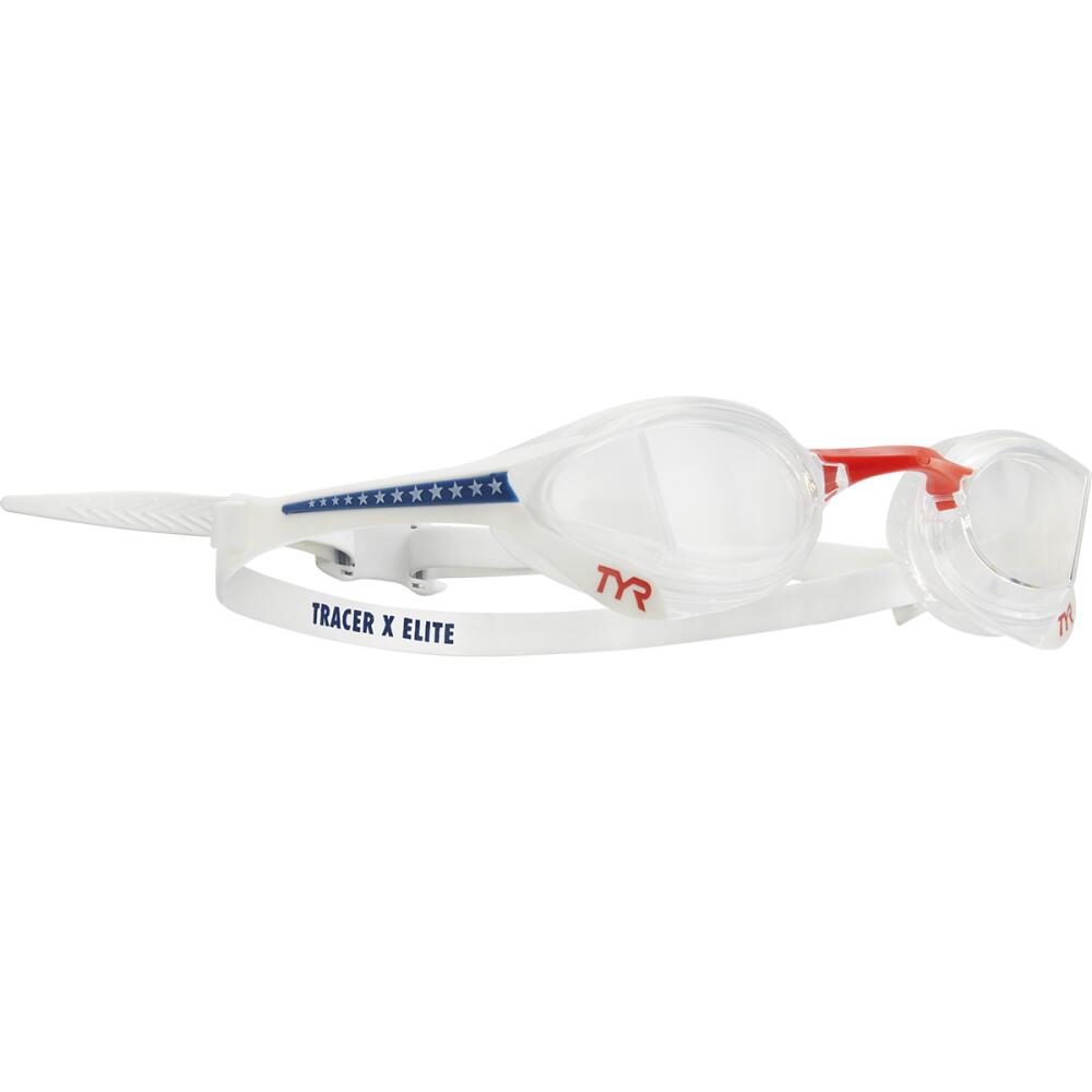 TYR TYR Tracer X Elite Goggles - Clear/ Red/ Navy