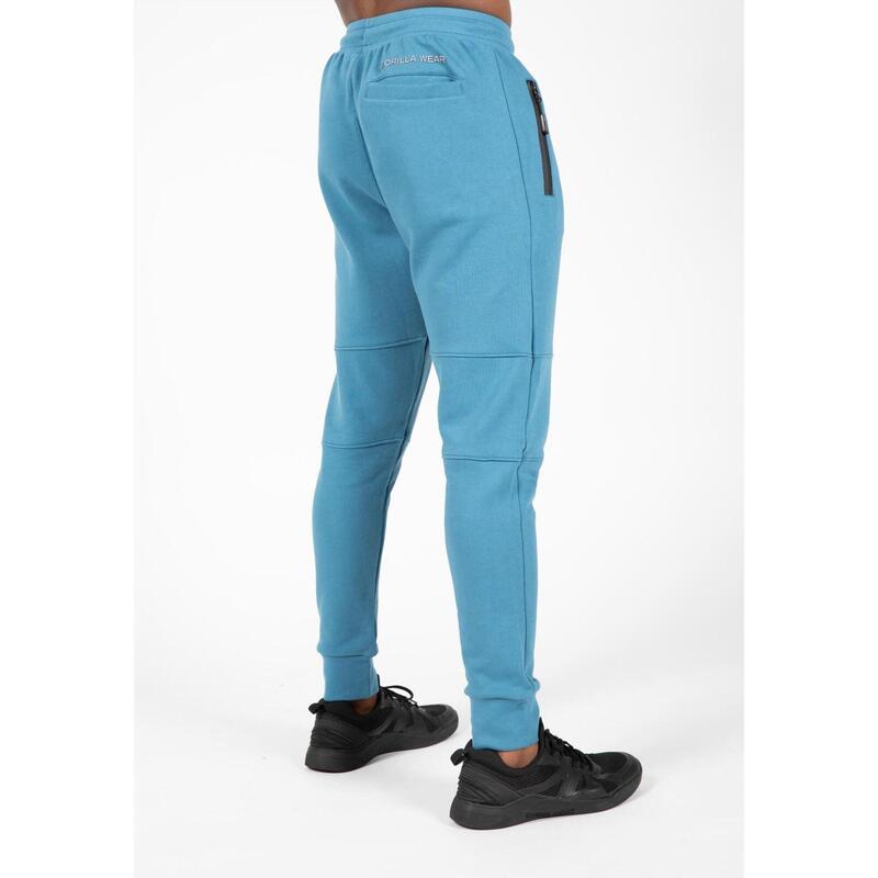 Pantalón Chándal Fitness Largo Hombre GORILLA WEAR Newark Azul