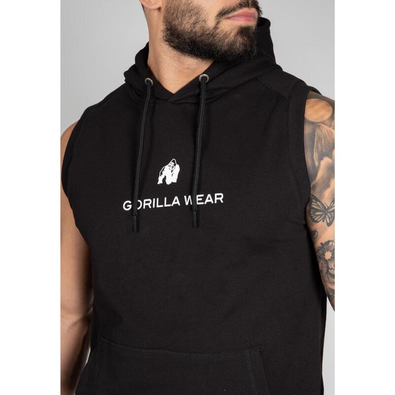 Lincoln Sleeveless Hoodie - Black