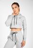 Pixley Crop Top Hoodie Gray