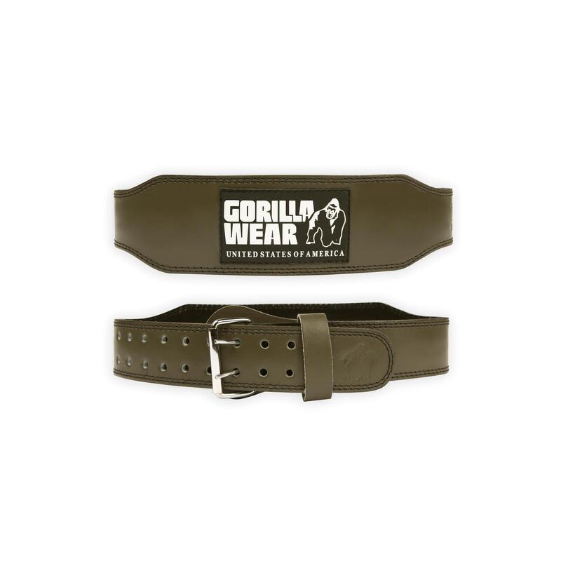 4 Inch Padded Leather Lifting Belt - skórzany pas kulturystyczny z klamrą