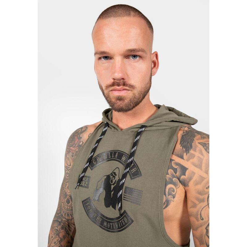 Lawrence Hooded Tank Top - Army Green