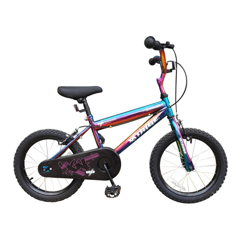 XN Tribe Charger Kids 16In Pavement Bike - Anodised Neo Chrome Jet Fuel