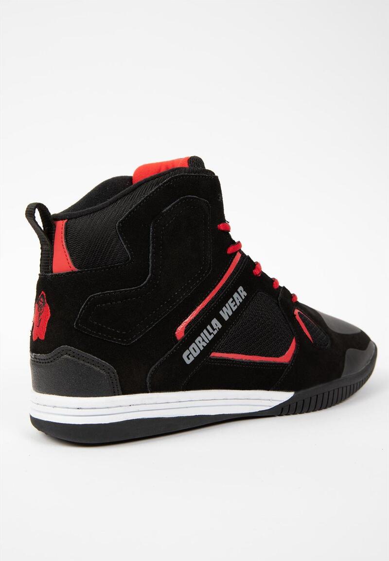 Scarpe Ginnastica Uomo - Scarpe Ginnastica Donna - Troy High Tops - Nero/Rosso