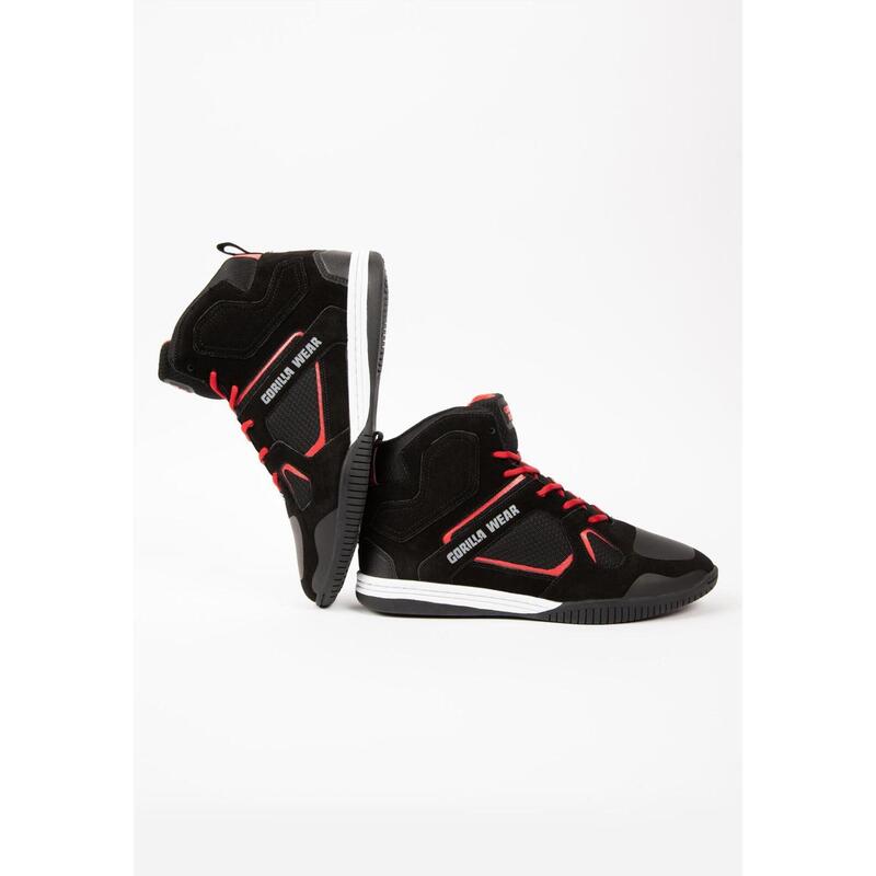 Scarpe Ginnastica Uomo - Scarpe Ginnastica Donna - Troy High Tops - Nero/Rosso