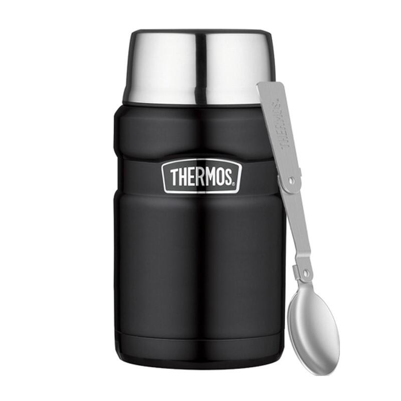 Termos Thermos na jedzenie 710 ml z łyżką czarny mat