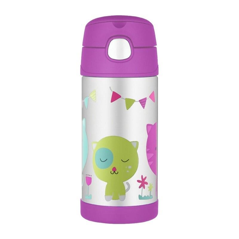 Termos dziecięcy Thermos ze słomką 355 ml kot