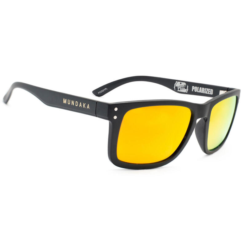 Óculos de sol POZZ preto fosco, Lentes Polarizadas LARANJA -cat.3– MUNDAKA