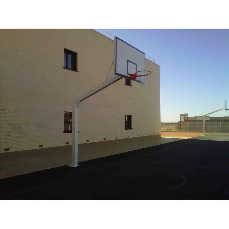 JUEGO CANASTAS BALONCESTO MONOTUBO TUBO 140 X 140 MM FIJAS CON BASE DE ANCLAJE