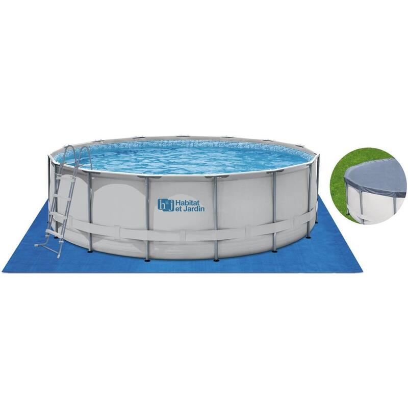 Piscine tubulaire ronde - Ø 4,57 x 1,22 m - Sans filtration