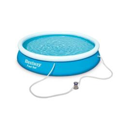 Piscina hinchable azul BESTWAY - Jade ⌀ 360 x 76 cm - piscina redonda portátil,