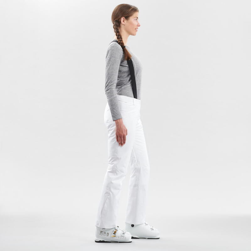 Seconde vie - Pantalon de ski chaud femme 580 - blanc - TRÈS BON