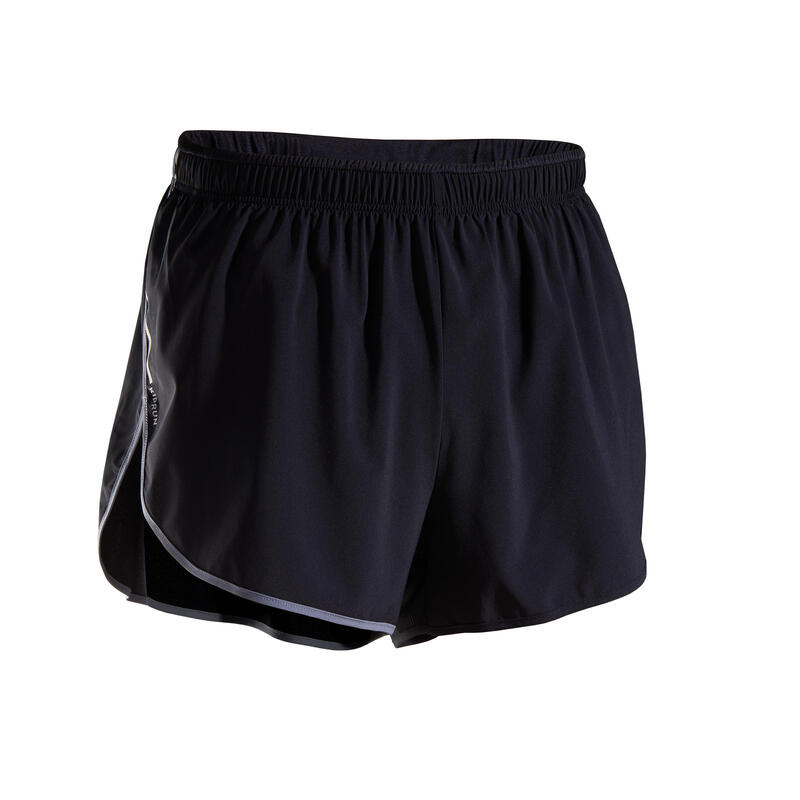 Reconditionné - SHORT RUNNING HOMME KIPRUN SPLIT NOIR GRIS - Très bon