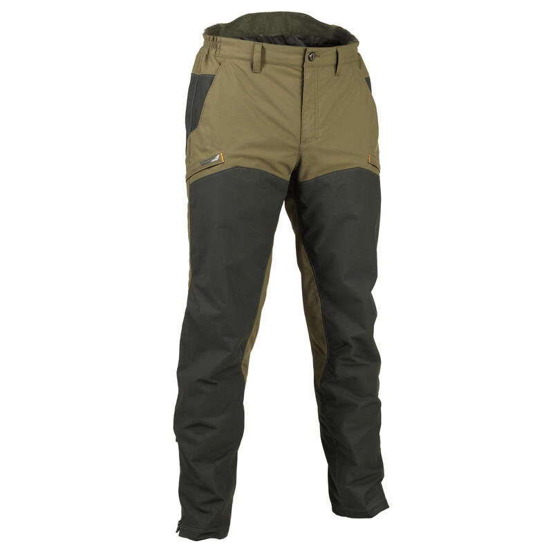 Reconditionné - PANTALON CHASSE IMPERMÉABLE RENFORT VERT 520 - Très bon