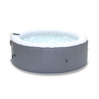 Spa gonflable rond – Kili 4 gris - Spa gonflable 4 personnes rond 180 cm,