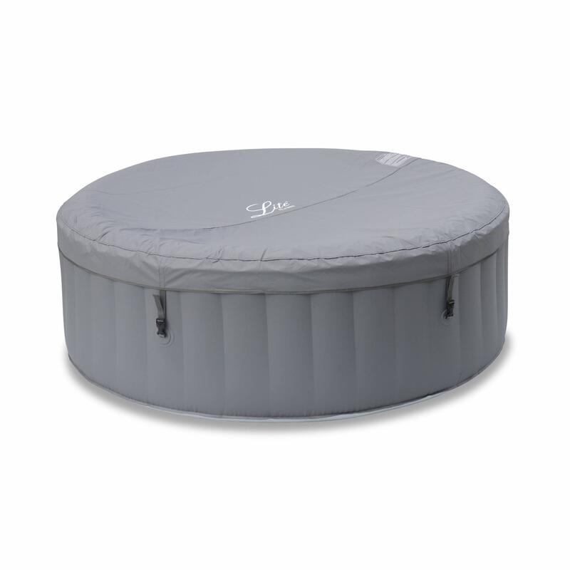 Spa gonflable rond – Kili 4 gris - Spa gonflable 4 personnes rond 180 cm,