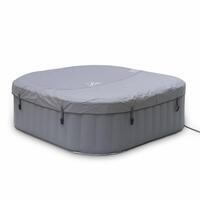 Spa gonflable carré – Fjord 6 gris - 6 personnes 185cm, PVC, pompe,