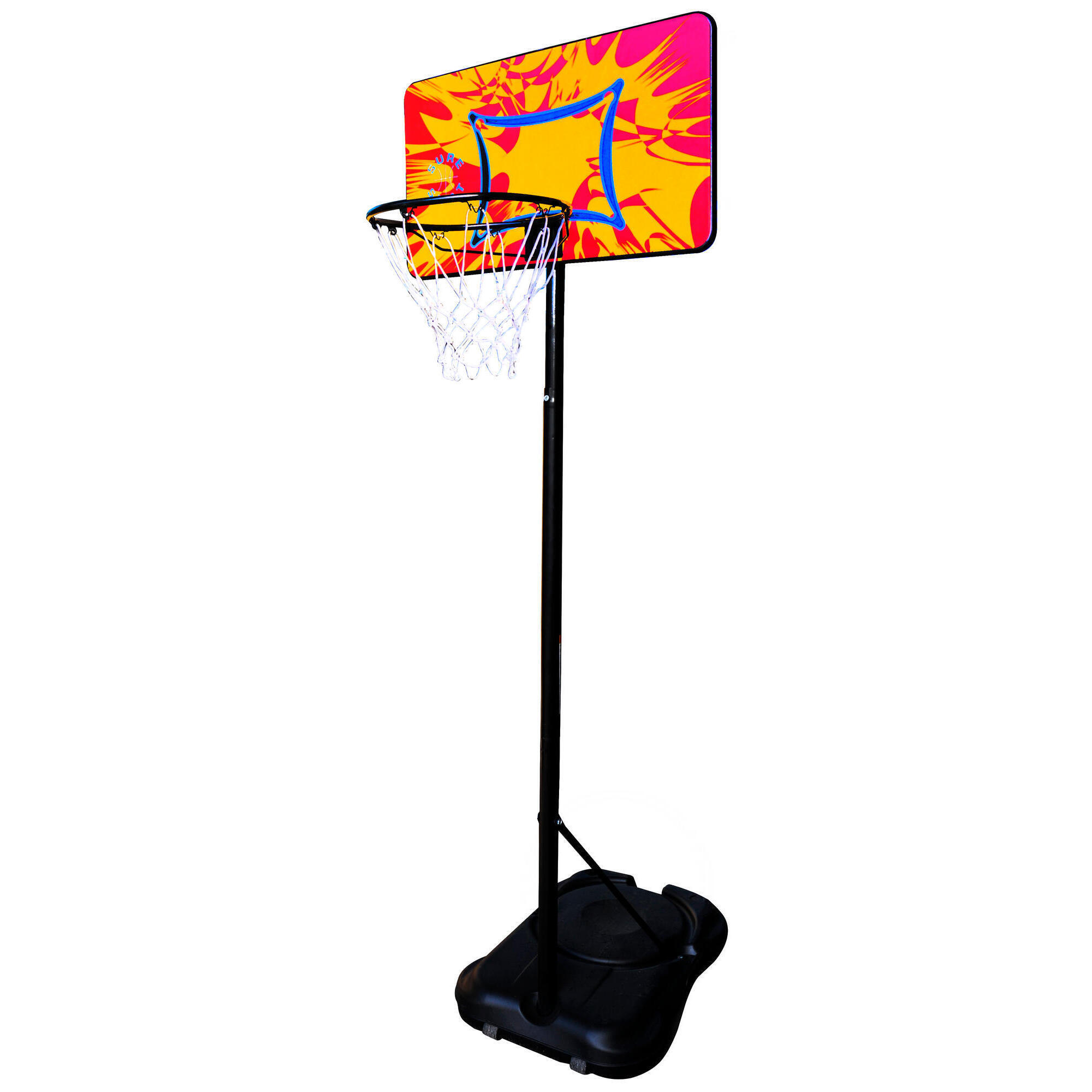 SURE SHOT Sure Shot Little Shot Basketball Hoop and Stand with a Coloured Backboard