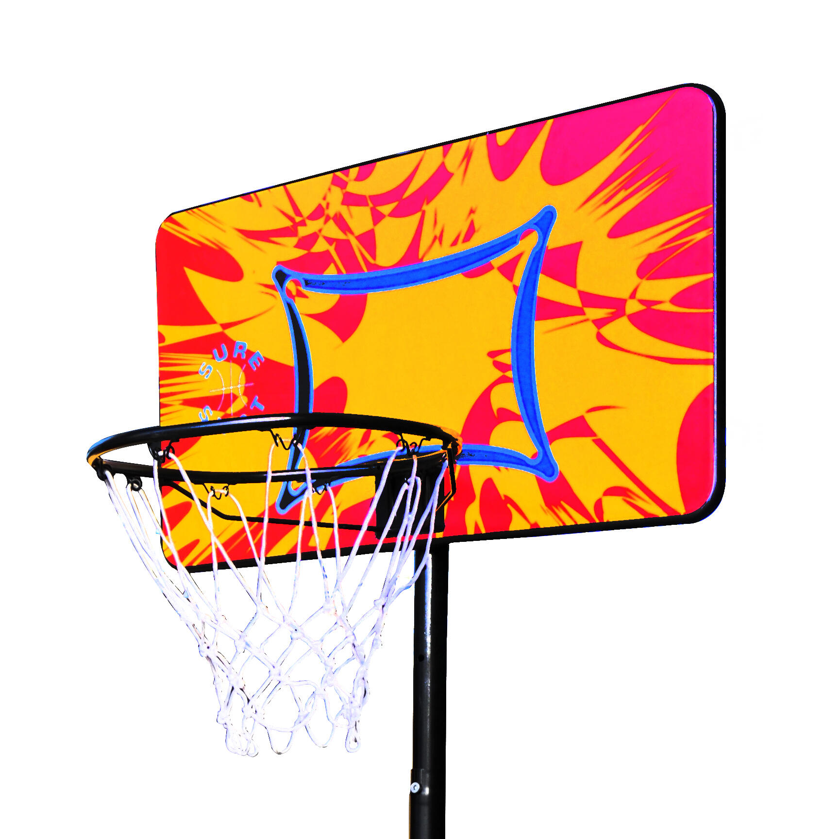 Sure Shot Little Shot Basketball Hoop and Stand with a Coloured Backboard 2/5