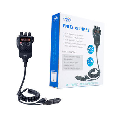 Cb draagbare radio pni escort hp 62, multi-standaard, 4w, 12v, am-fm, 5-traps in