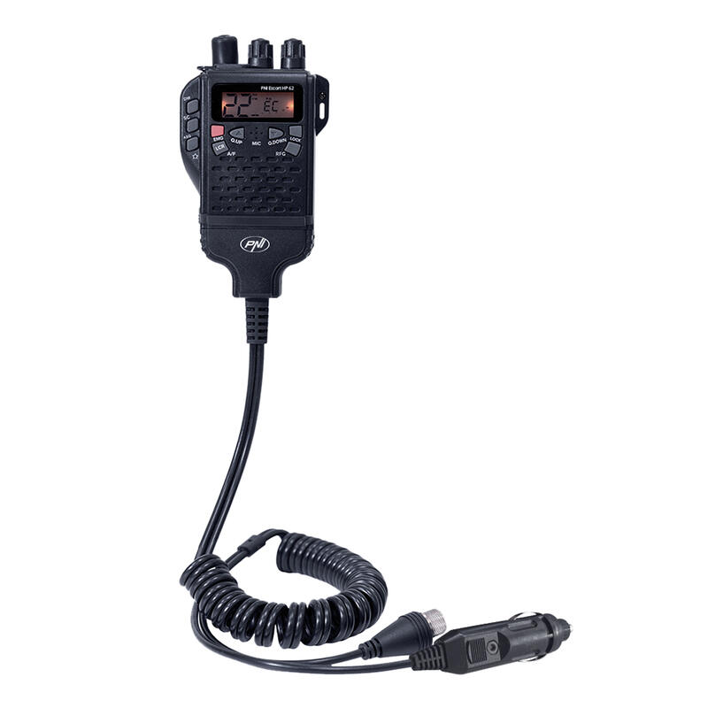 Rádio portátil CB PNI Escort HP 62, multipadrão, 4W, 12V, AM-FM, ASQ ajustável d