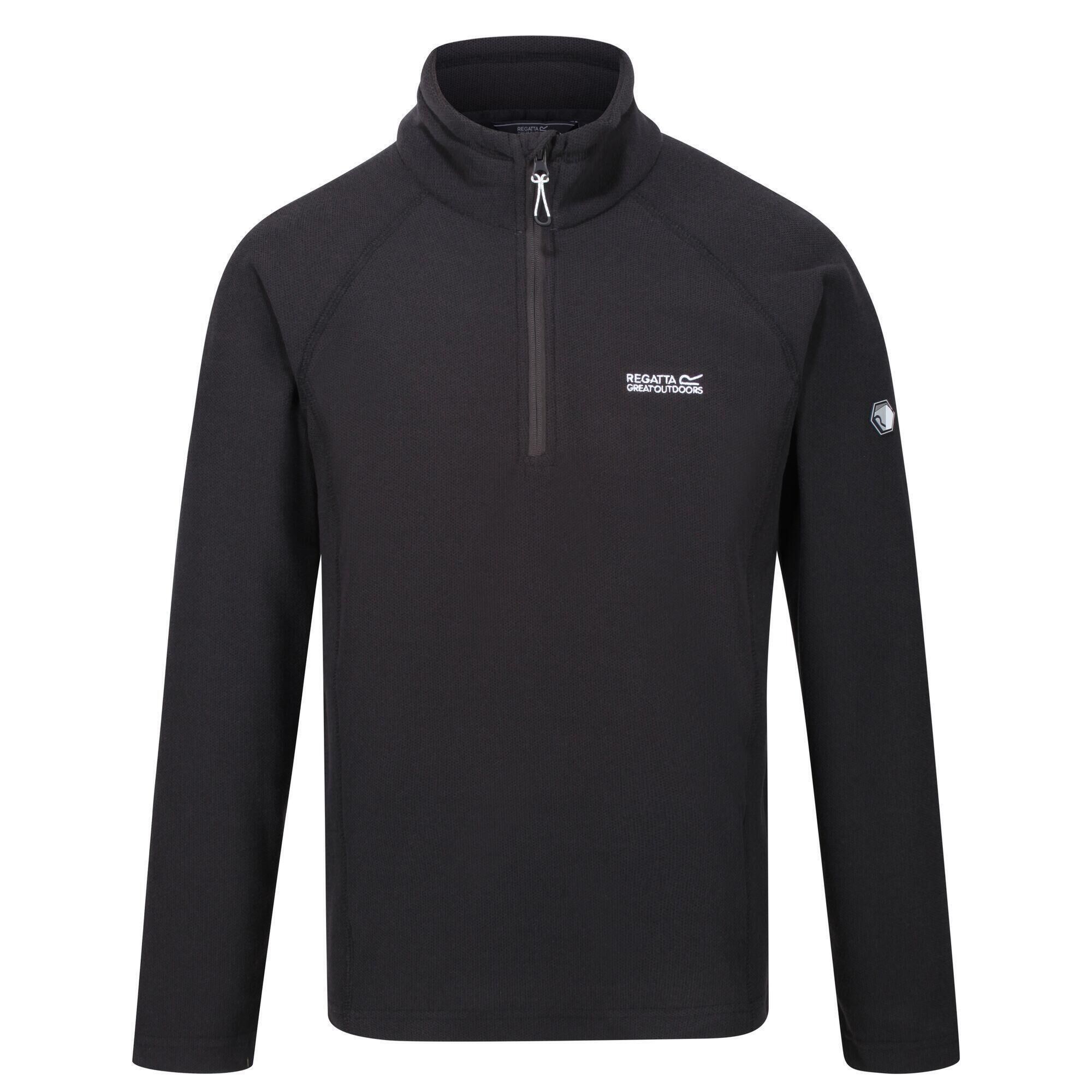 REGATTA Great Outdoors Mens Kenger Half Zip Honeycomb Fleece (Ash)