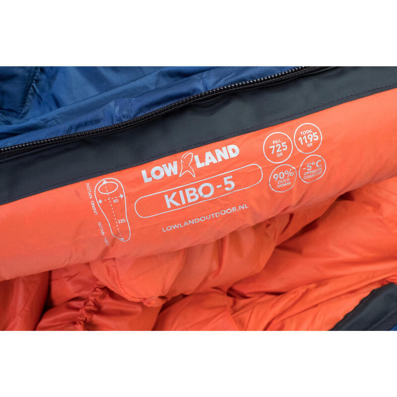 KIBO -5 - Sac de couchage en duvet - Nylon - 225x80 cm - 1195gr  -5°C