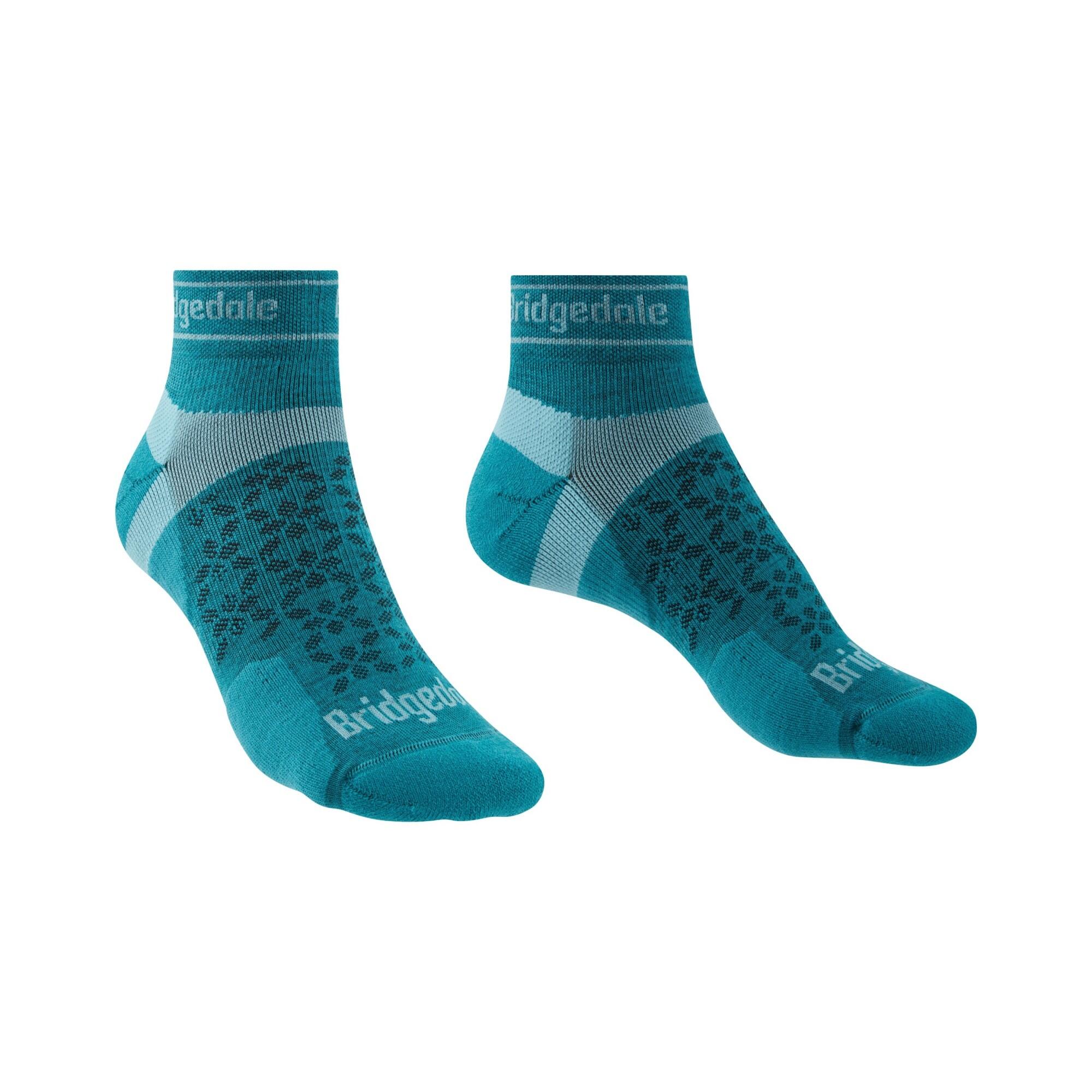 TRAIL RUN Ultralight T2 Merino Sport 3/4 Crew Women's - Teal blue 4/6