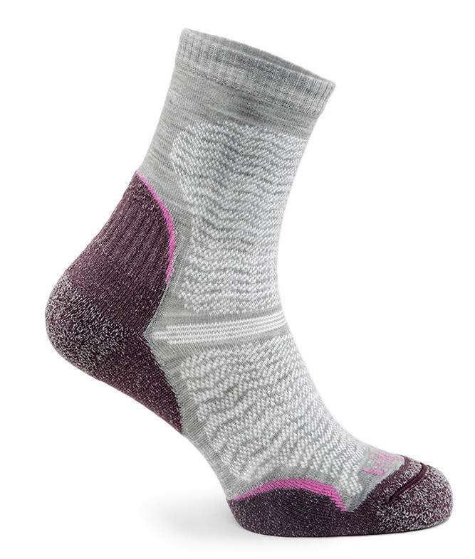 HIKE Ultralight T2 Merino Performance Pattern Crew Women's - Aubergine 2/5