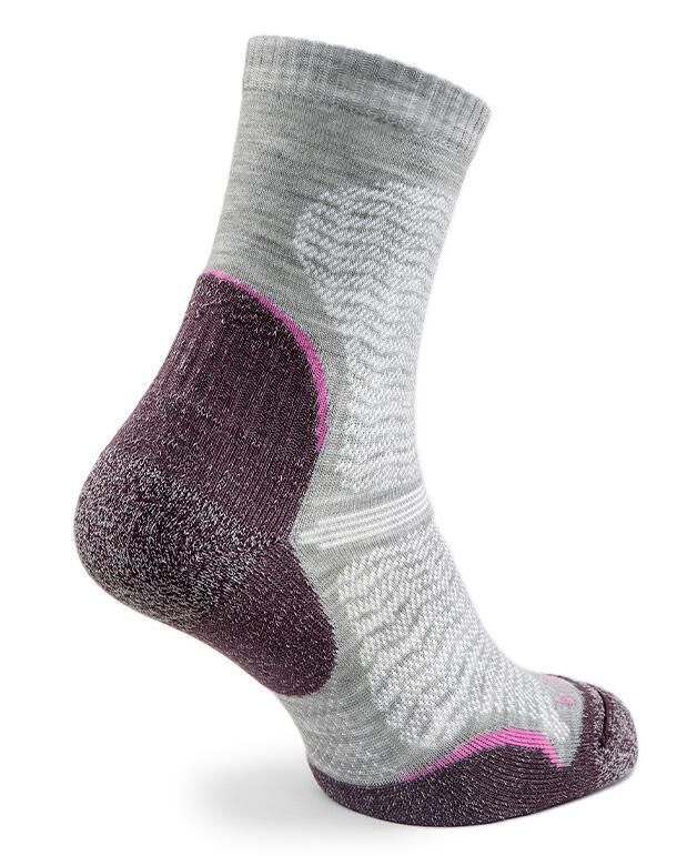 HIKE Ultralight T2 Merino Performance Pattern Crew Women's - Aubergine 3/7