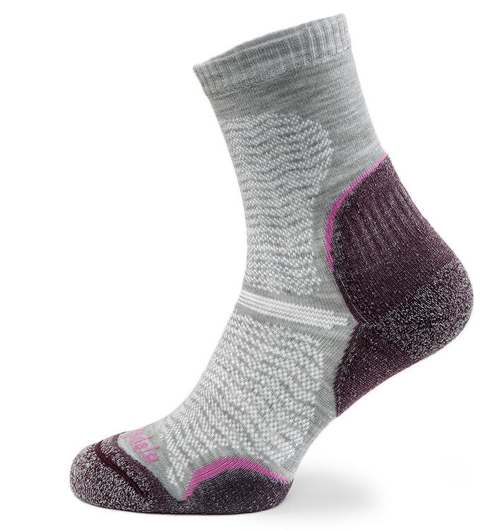 HIKE Ultralight T2 Merino Performance Pattern Crew Women's - Aubergine 4/7