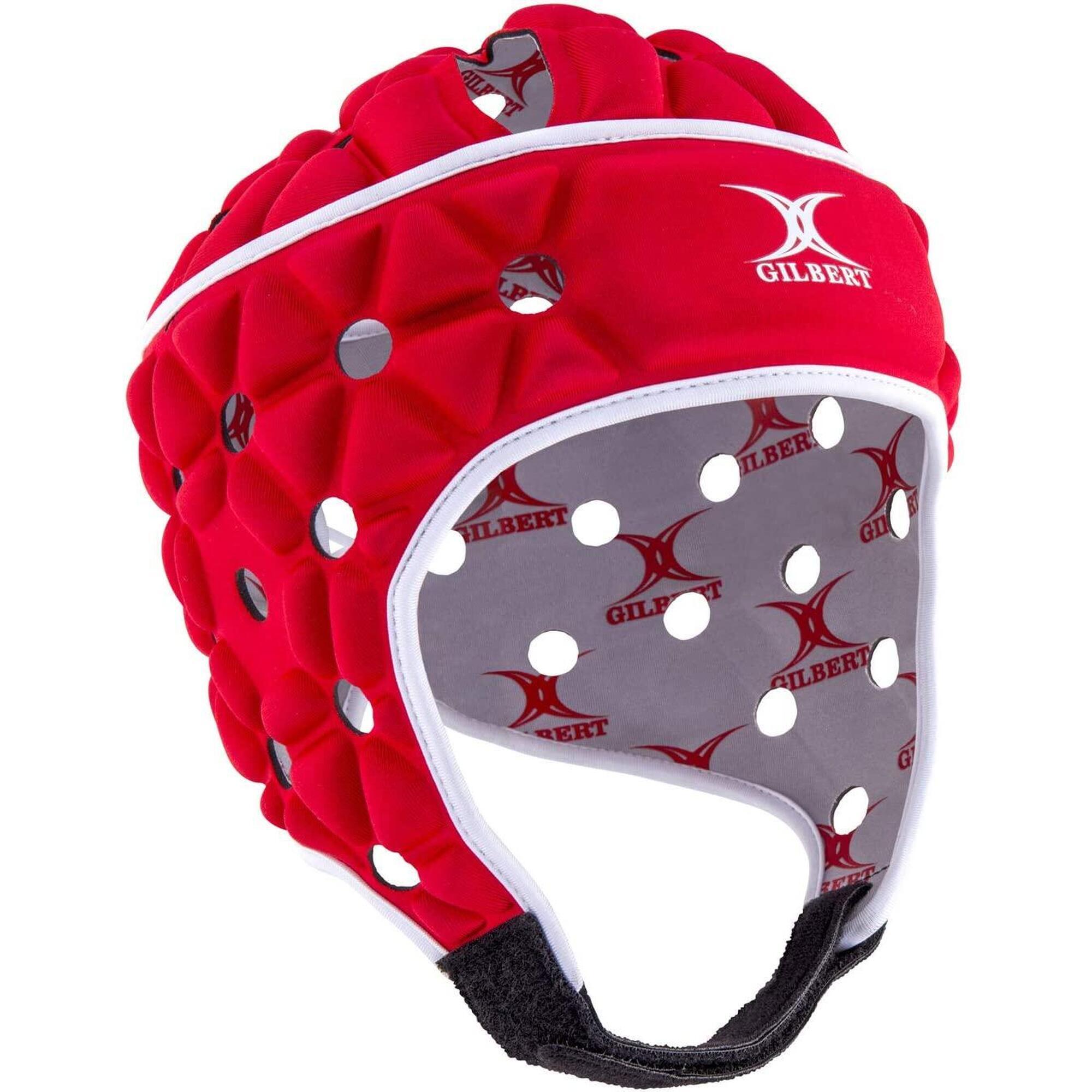 Gilbert - Casque De Protection Air Rugby Rouge - Gilbert - Casque - Blanc|rouge - S - Decathlon