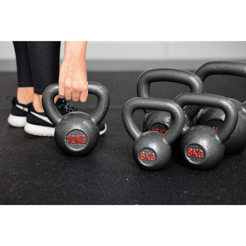 Kettlebell de hierro fundido - 15 kg para fitness y entrenamiento de fuerza