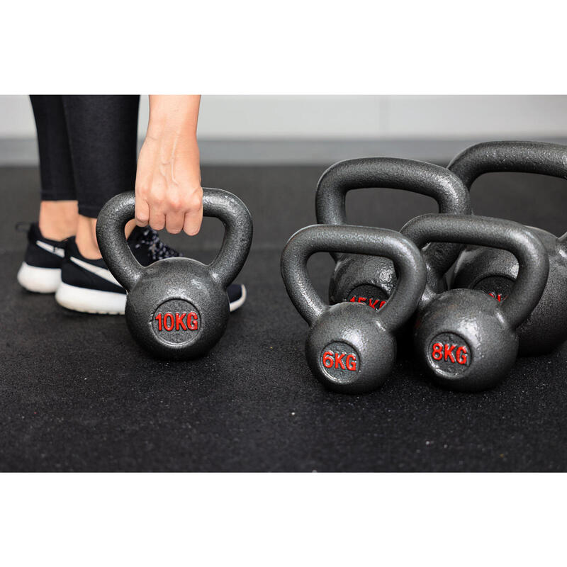 Kettlebell en fonte - 15 kg pour le fitness et la musculation