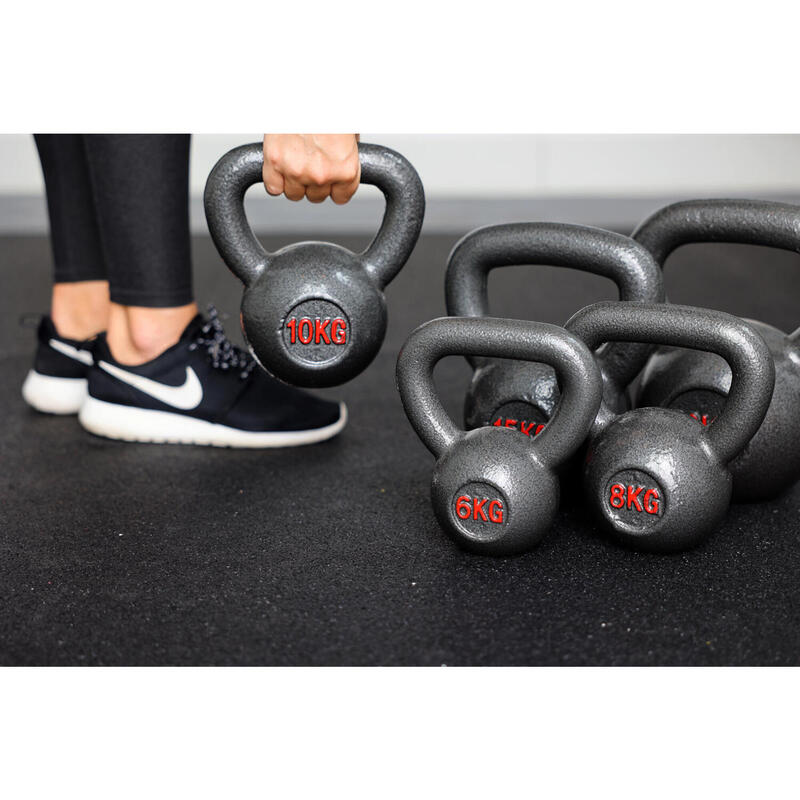 Kettlebell gietijzer - 6 kg voor fitness en krachttraining