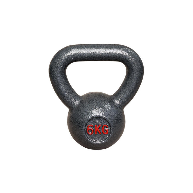 Kettlebell gietijzer - 6 kg voor fitness en krachttraining